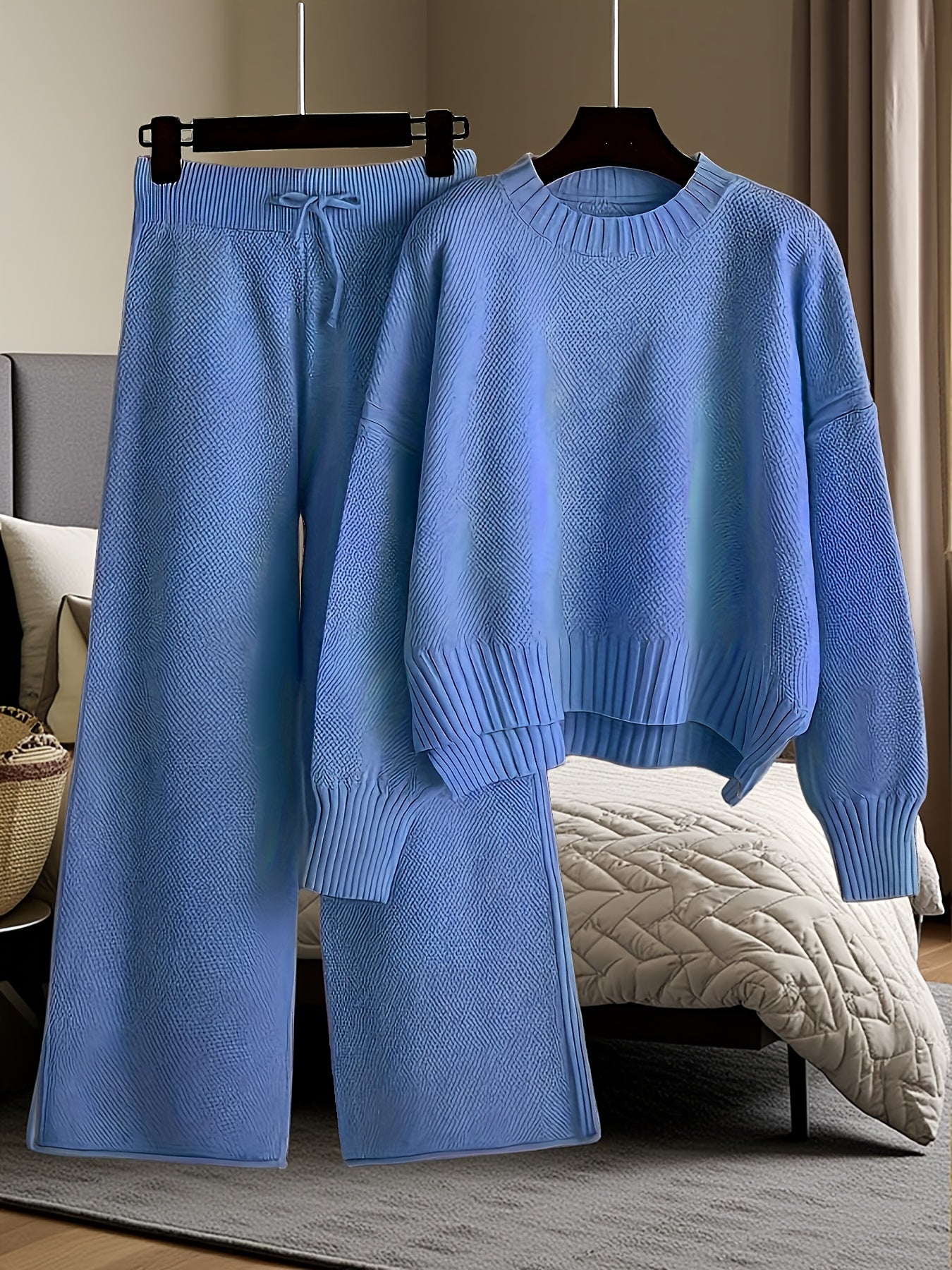 YVG Two-Piece Sweater Set Pullover And Pants Autumn Winter