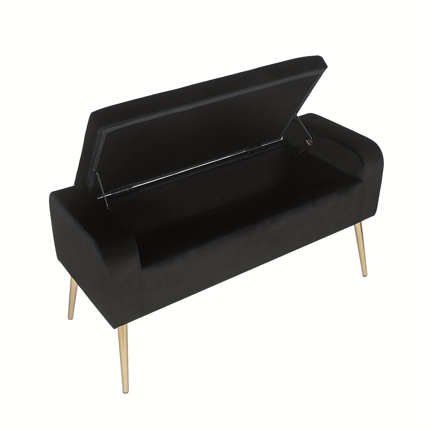 Contemporary Tufted Upholstered Ottoman Bench Featuring Generous Underseat Storage