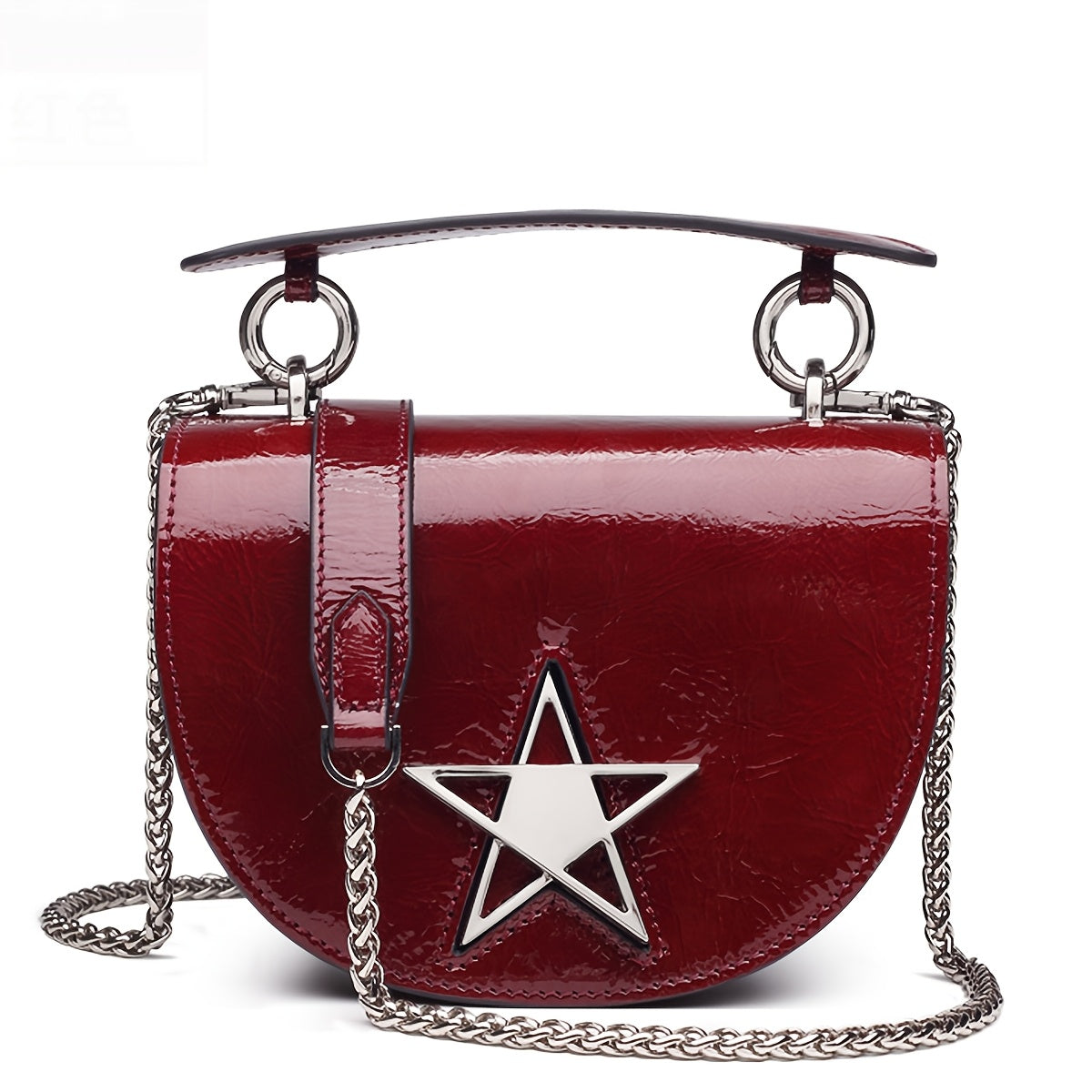 Top Grain Leather Tote Crossbody Bag With Turn Lock Closure