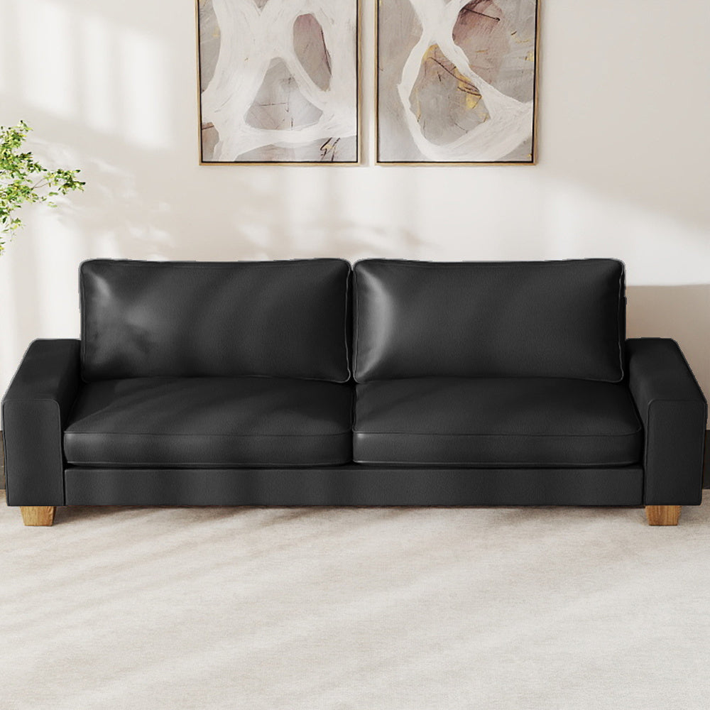 Liomindar Luxuriously-Designed Modern Faux Leather Sofa Loveseat Sleeper Couch Easy-Clean