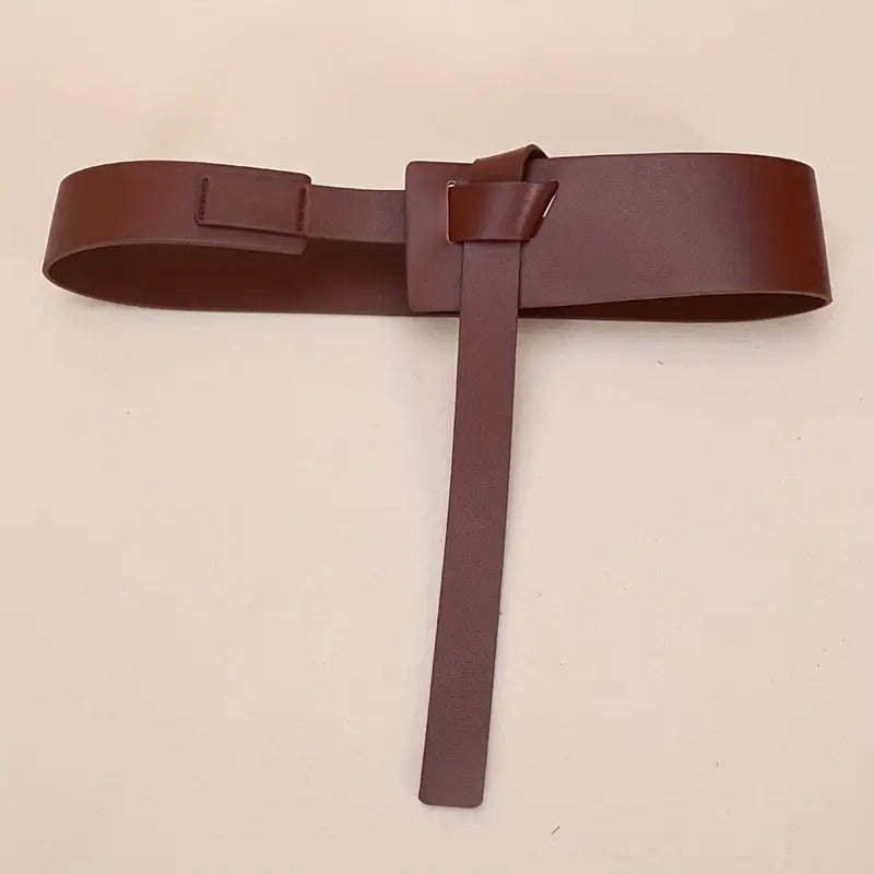 Genuine Leather Wide Waist Belt For Women Dresses And Coats