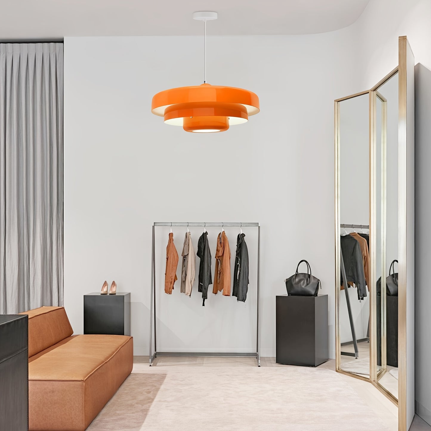 Mid Century Modern Pendant Light For Kitchen Island Metal Shade