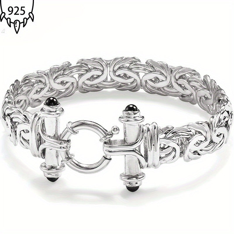 925 Silver Byzantine Bracelet Handmade Jewelry For Women Gift Box Ideal Anniversary Graduation Gift
