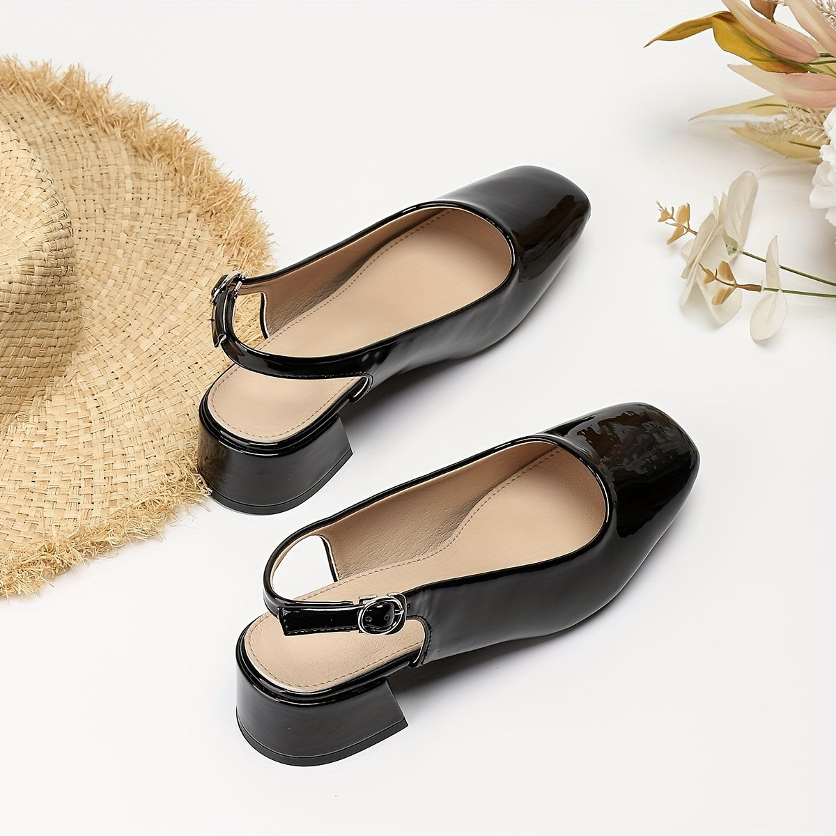 Ladies Breathable Spring Summer Thick Heel Block Shoe