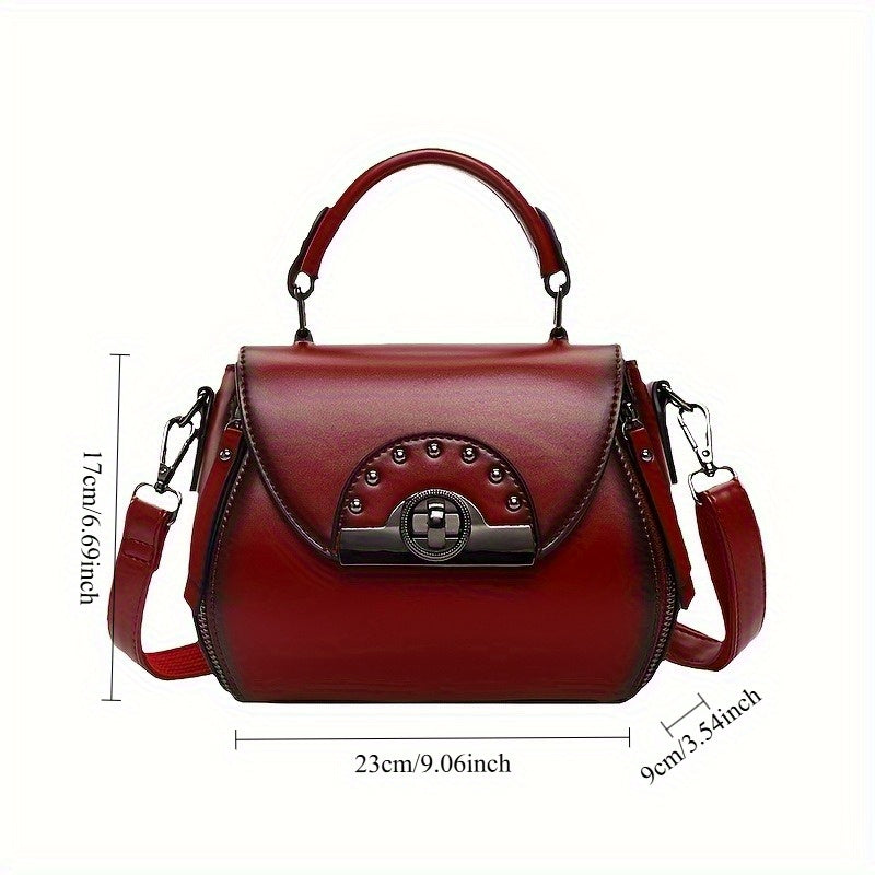 Women Genuine Leather Crossbody Bag With Adjustable Strap