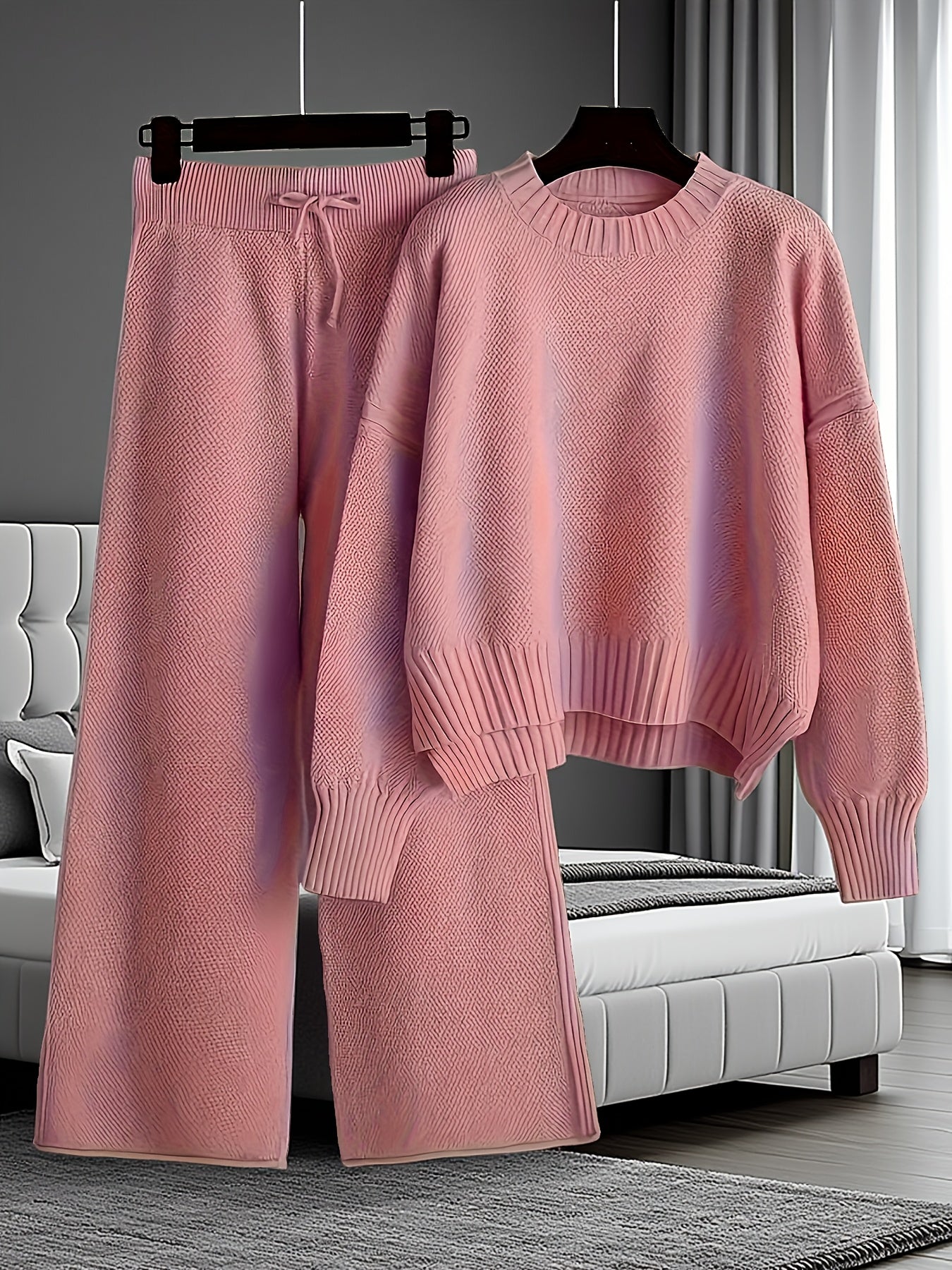 YVG Two-Piece Sweater Set Pullover And Pants Autumn Winter