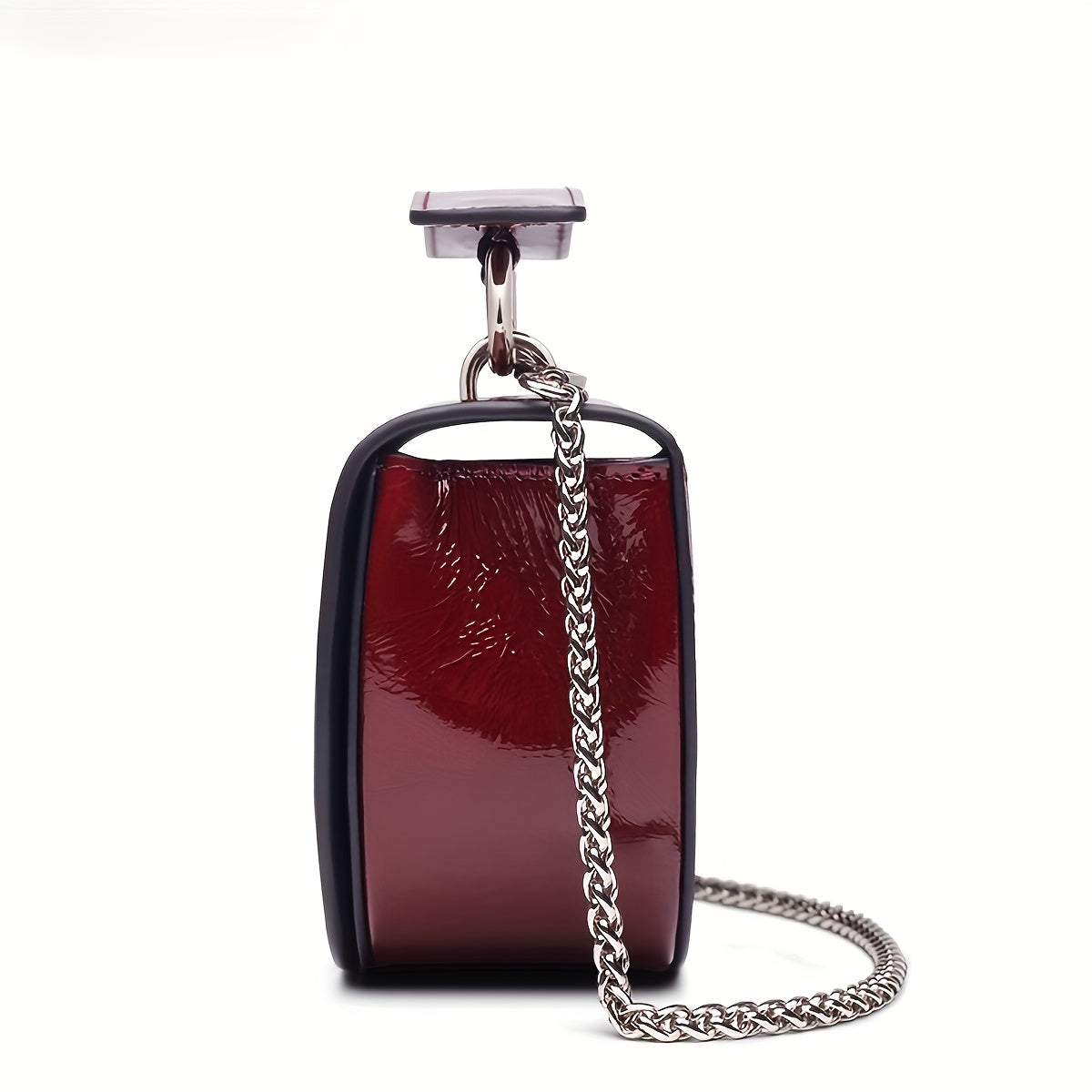 Top Grain Leather Tote Crossbody Bag With Turn Lock Closure