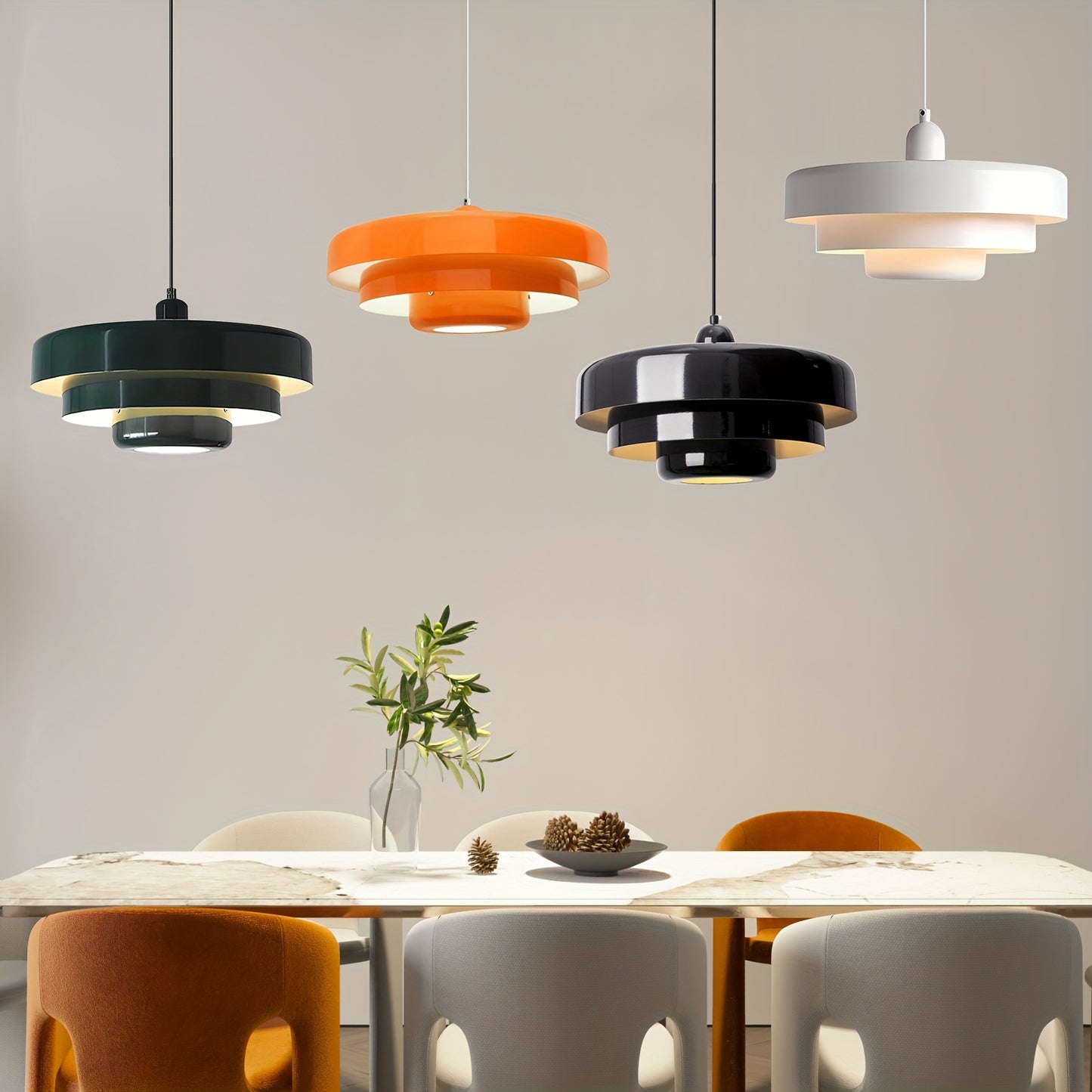 Mid Century Modern Pendant Light For Kitchen Island Metal Shade