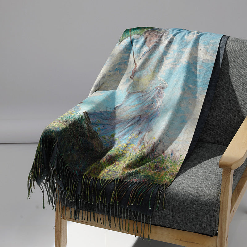 Starry Night Inspired Scarf Shawl For Winter Warmth And Elegance