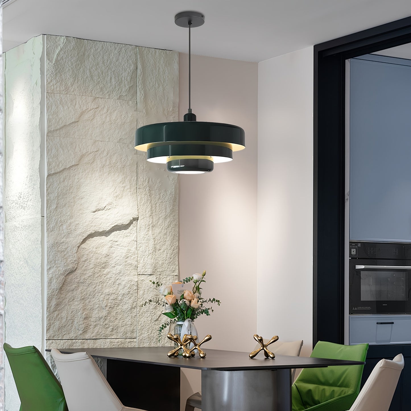 Mid Century Modern Pendant Light For Kitchen Island Metal Shade