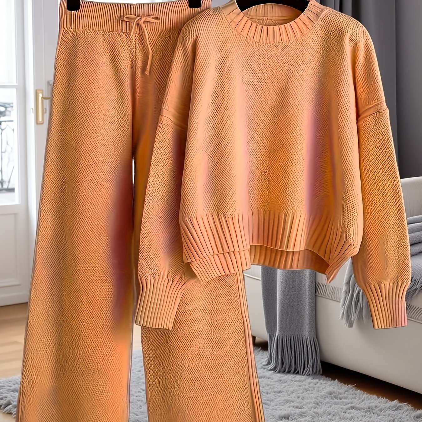 YVG Two-Piece Sweater Set Pullover And Pants Autumn Winter