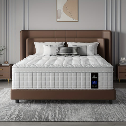 EVLWZL Hypoallergenic Gel Memory Foam Mattress Euro Top