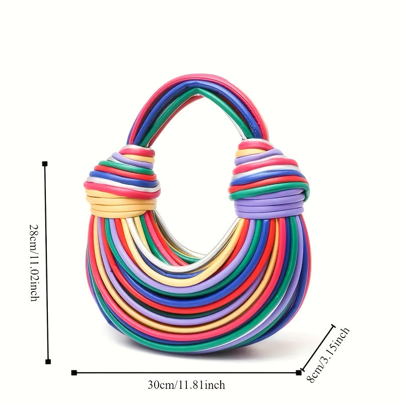 Neulry Womens Elegant Woven Handbag Drawstring Clutch