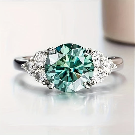 LYEE CYEE S925 Silver Ring With Moissanite Gemstone