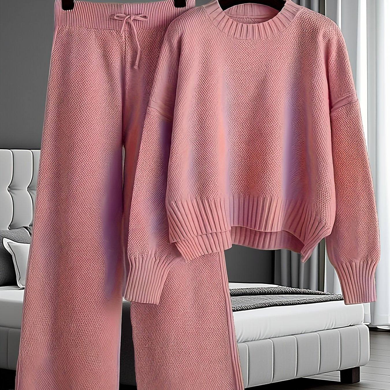 YVG Two-Piece Sweater Set Pullover And Pants Autumn Winter