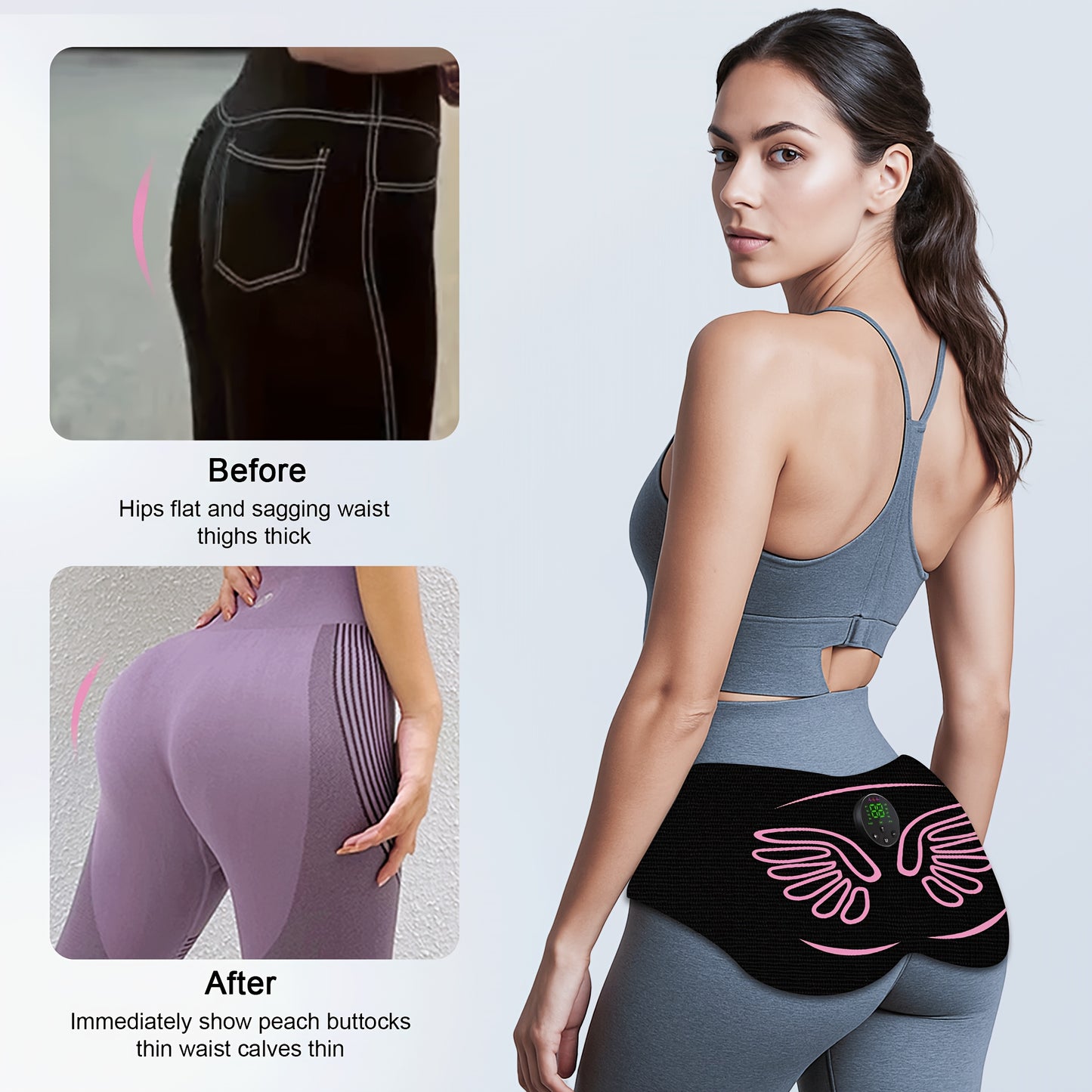 CESLIFF EMS Hip Trainer For Buttocks And Glutes Massage Muscle Stimulation For Men And Women