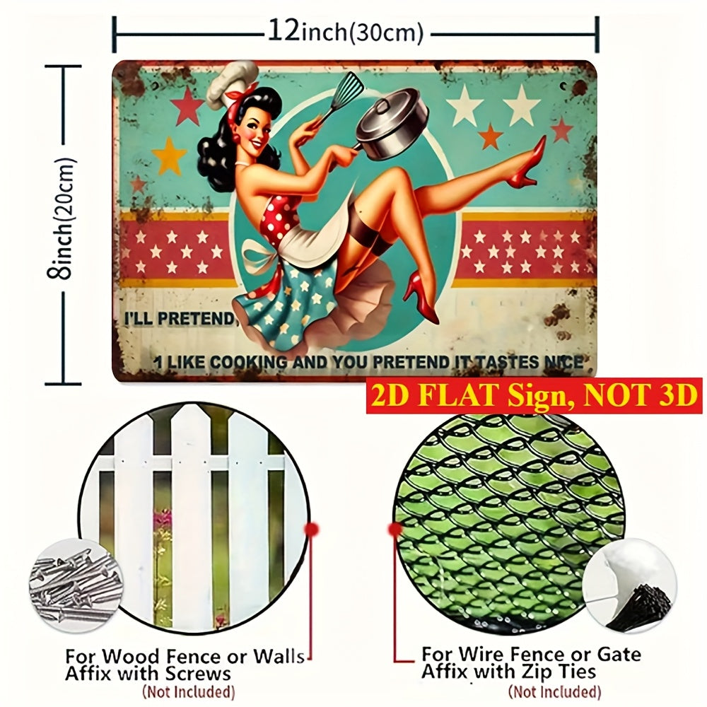 Retro Metal Tin Wall Signs Set Of Six For Home Bar And Garage With Womens Humor Quotes Funny