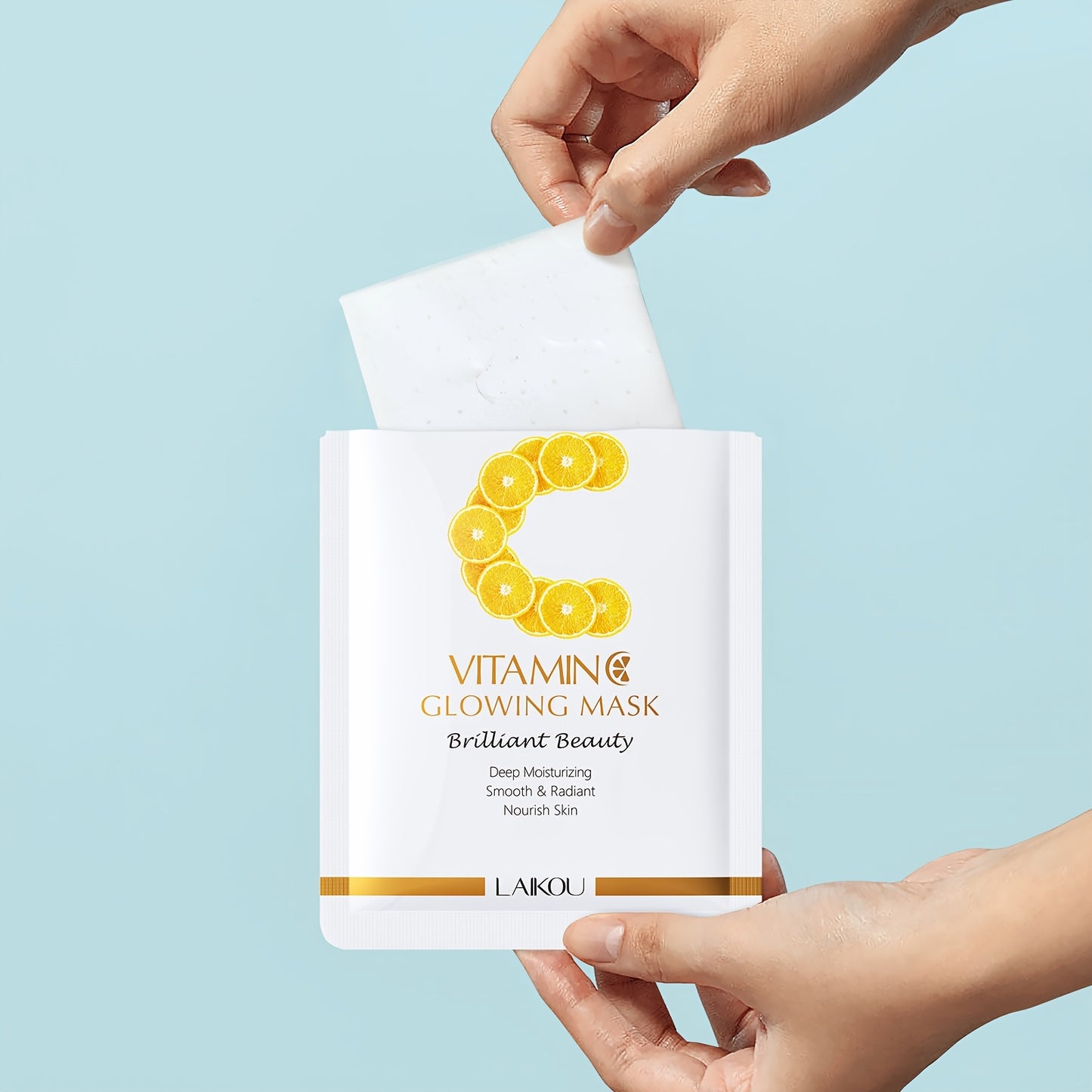LAIKOUE Vitamin C Glow Mask Sheet 20 Packs Hydrating Radiance