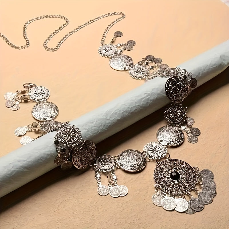 Bohemian Tassel Belt For Belly Dance Rhinestone Alloy