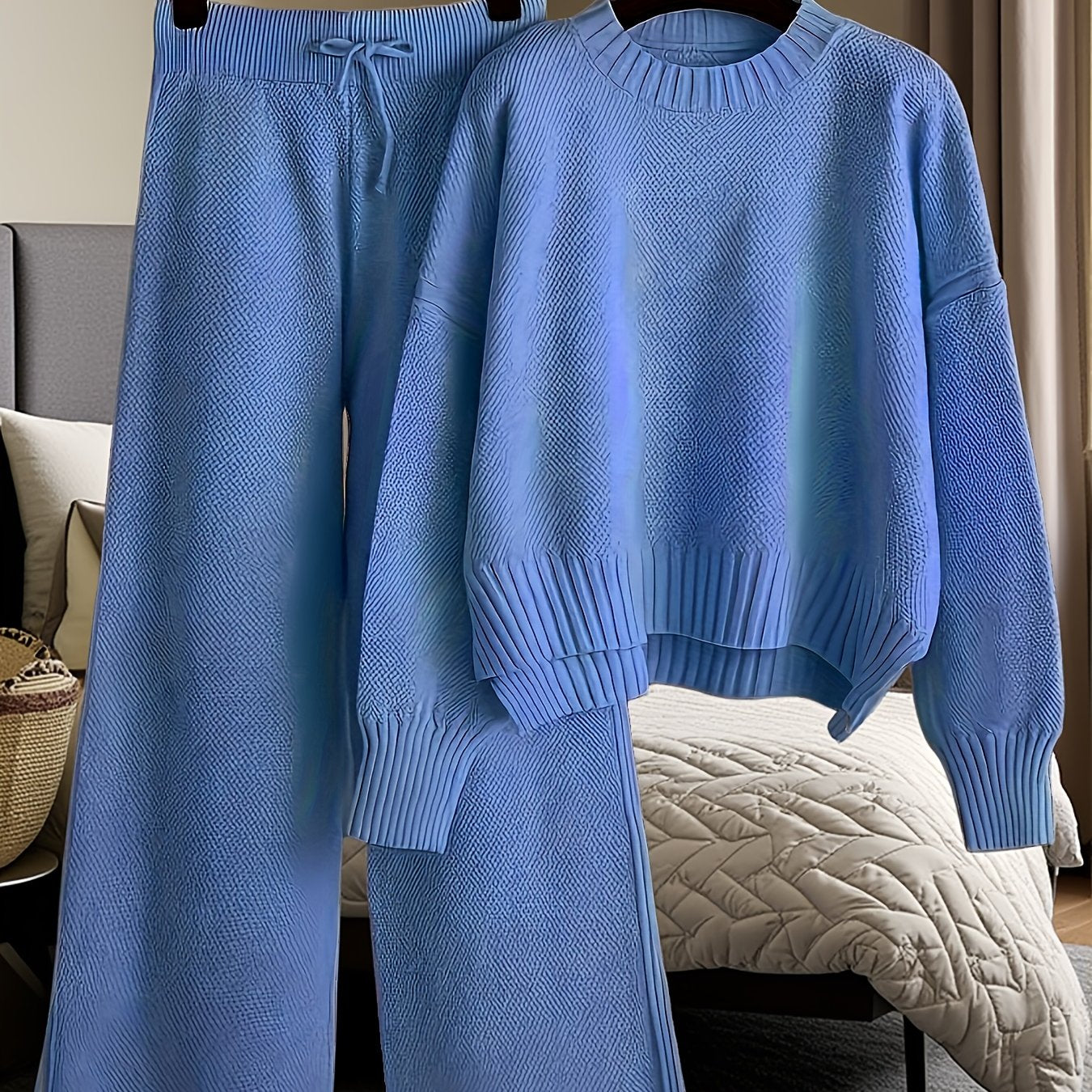 YVG Two-Piece Sweater Set Pullover And Pants Autumn Winter