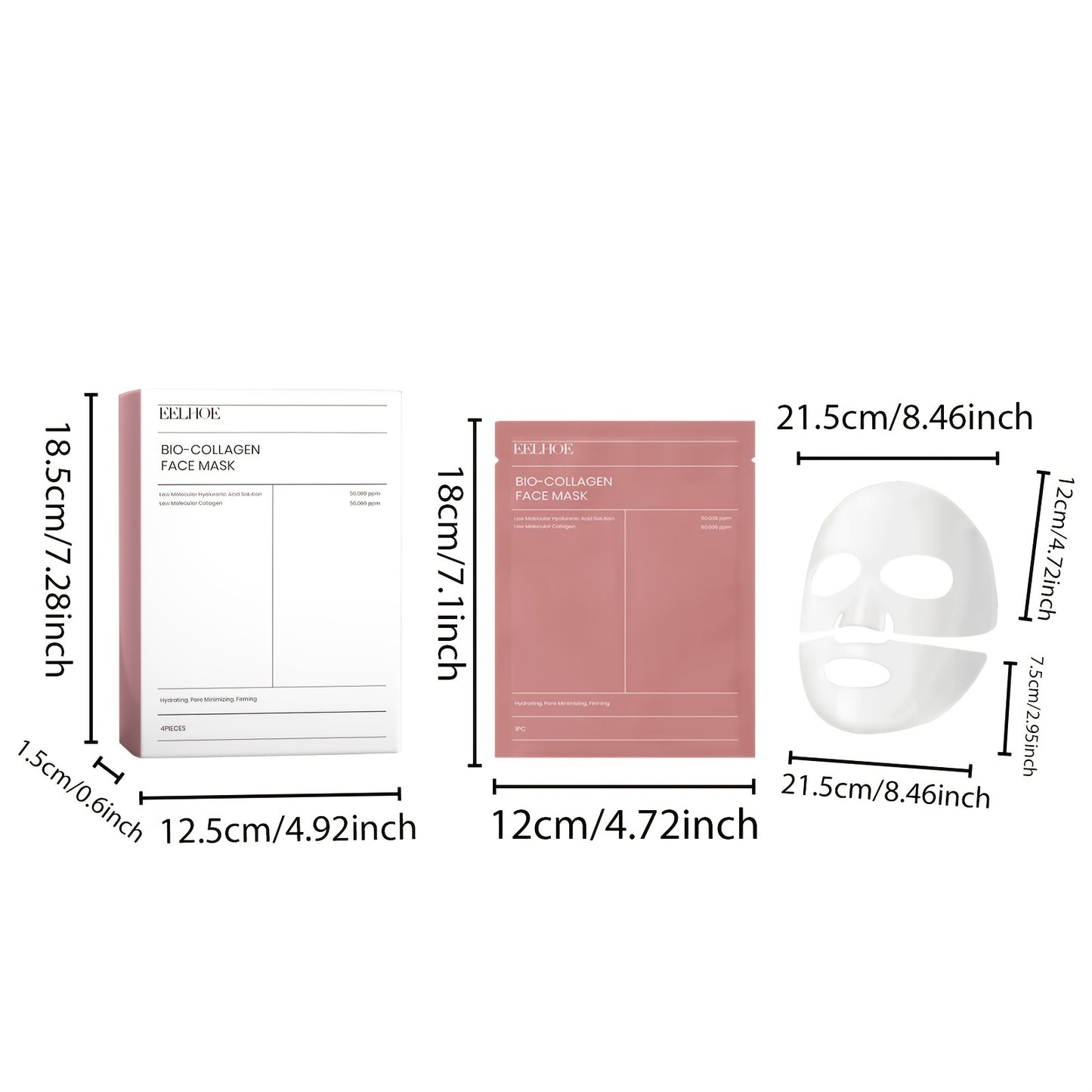 Korean Collagen Masks With Hyaluronic Acid Moisturizing Sheet Mask Set