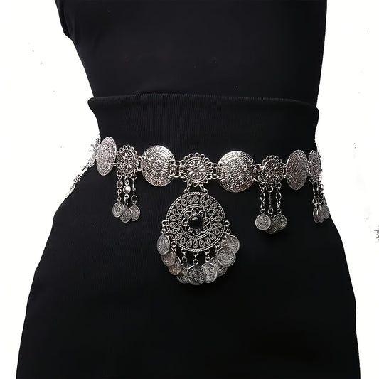 Bohemian Tassel Belt For Belly Dance Rhinestone Alloy