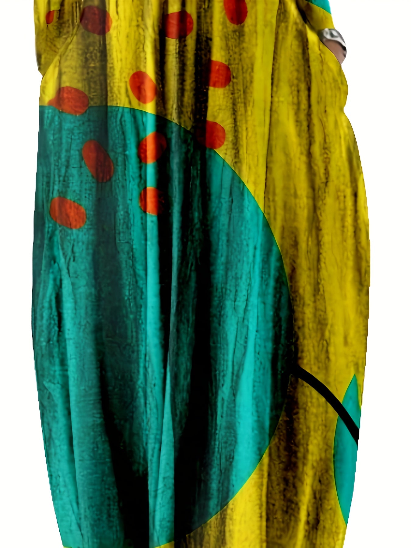 V-Neck Maxi Dress With Long Sleeves A-Line Silhouette