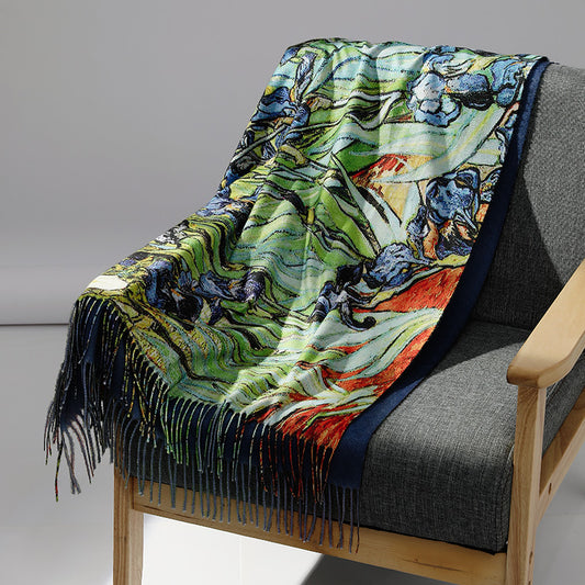 Starry Night Inspired Scarf Shawl For Winter Warmth And Elegance