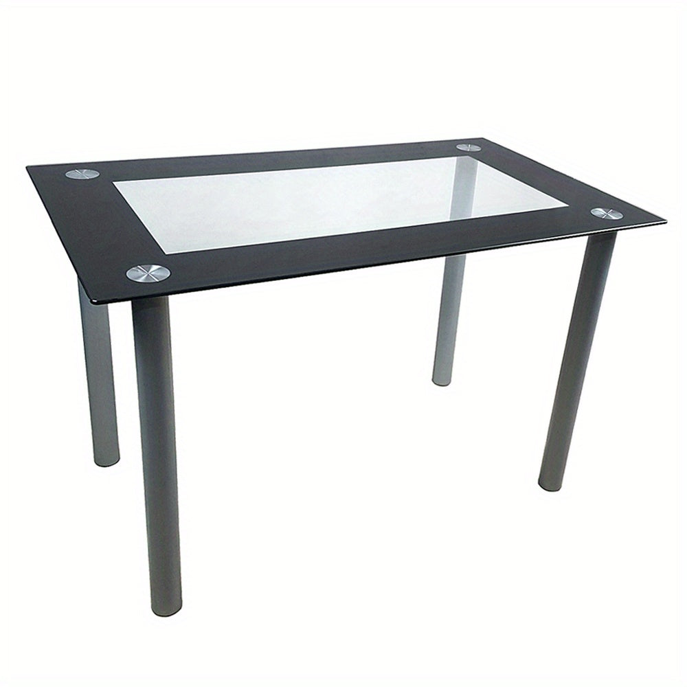 AutoForever Modern Minimalist Glass Top Dining Table Space Saving