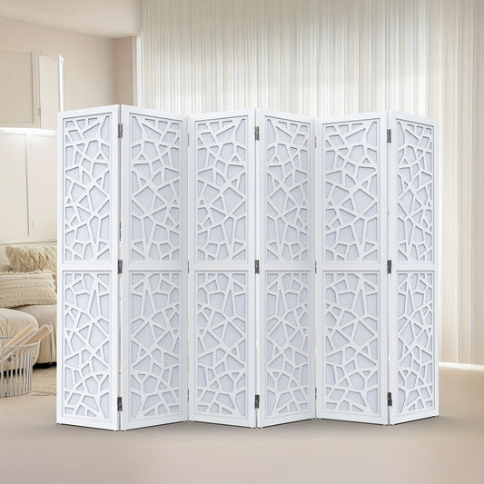 Bonnlo Modern Wooden Room Divider Geometric Pattern