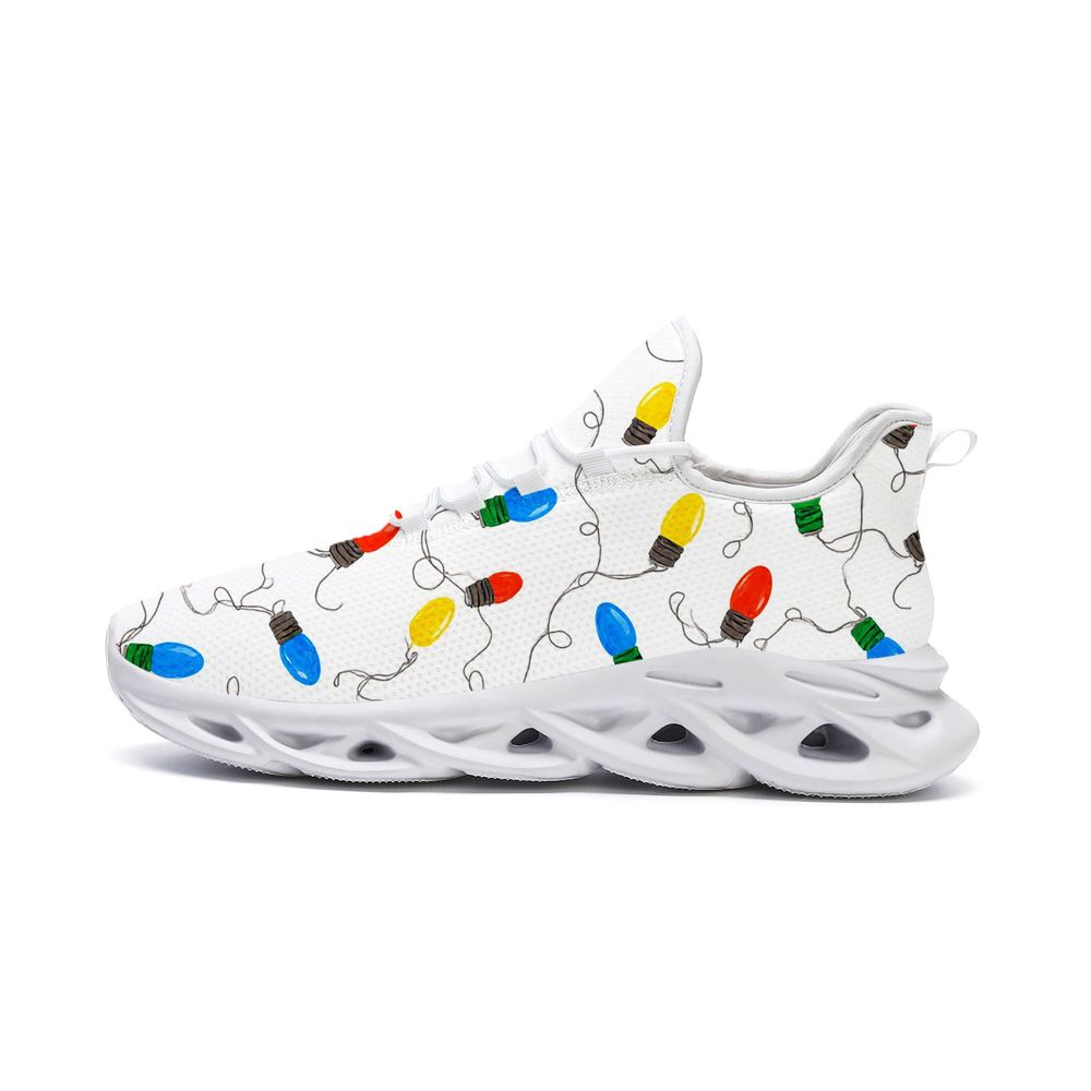 Seamless Pattern Christmas Lights And Connecting Wires Decor