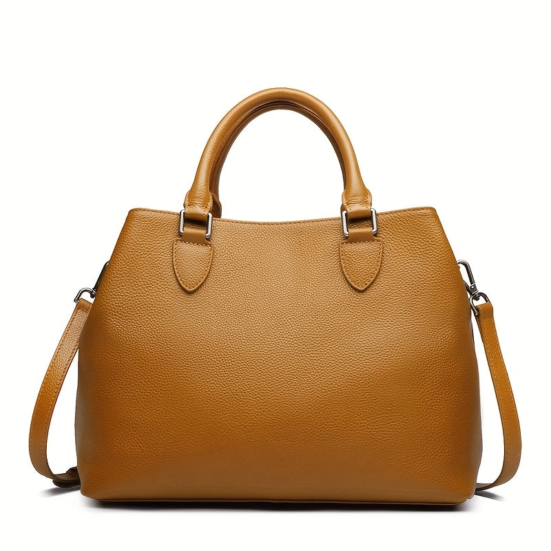 Genuine Leather Satchel Handbag For Women With Top Handle