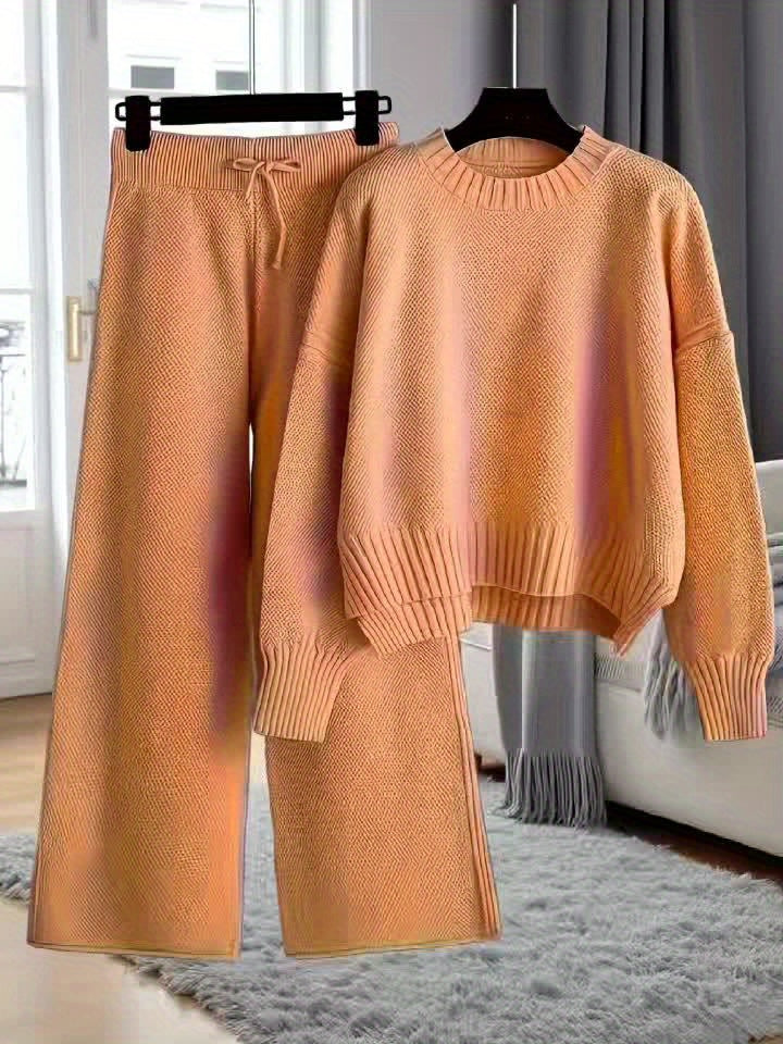 YVG Two-Piece Sweater Set Pullover And Pants Autumn Winter