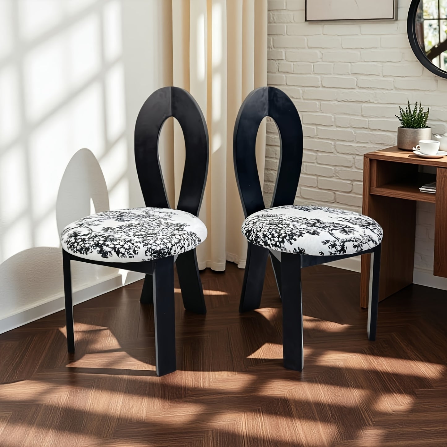 Velvet Dining Chairs Set Of 2 With Wood Frame