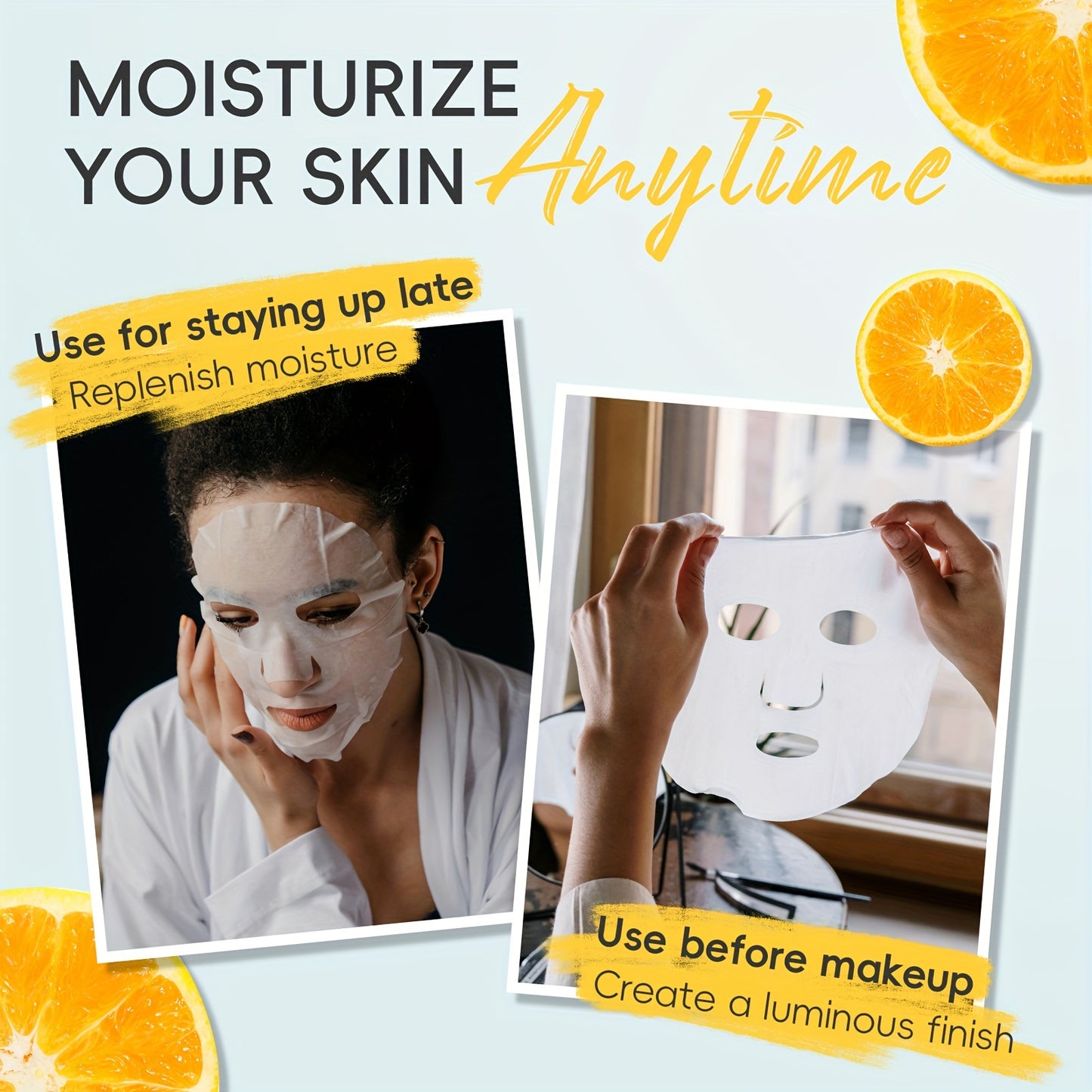 LAIKOUE Vitamin C Glow Mask Sheet 20 Packs Hydrating Radiance