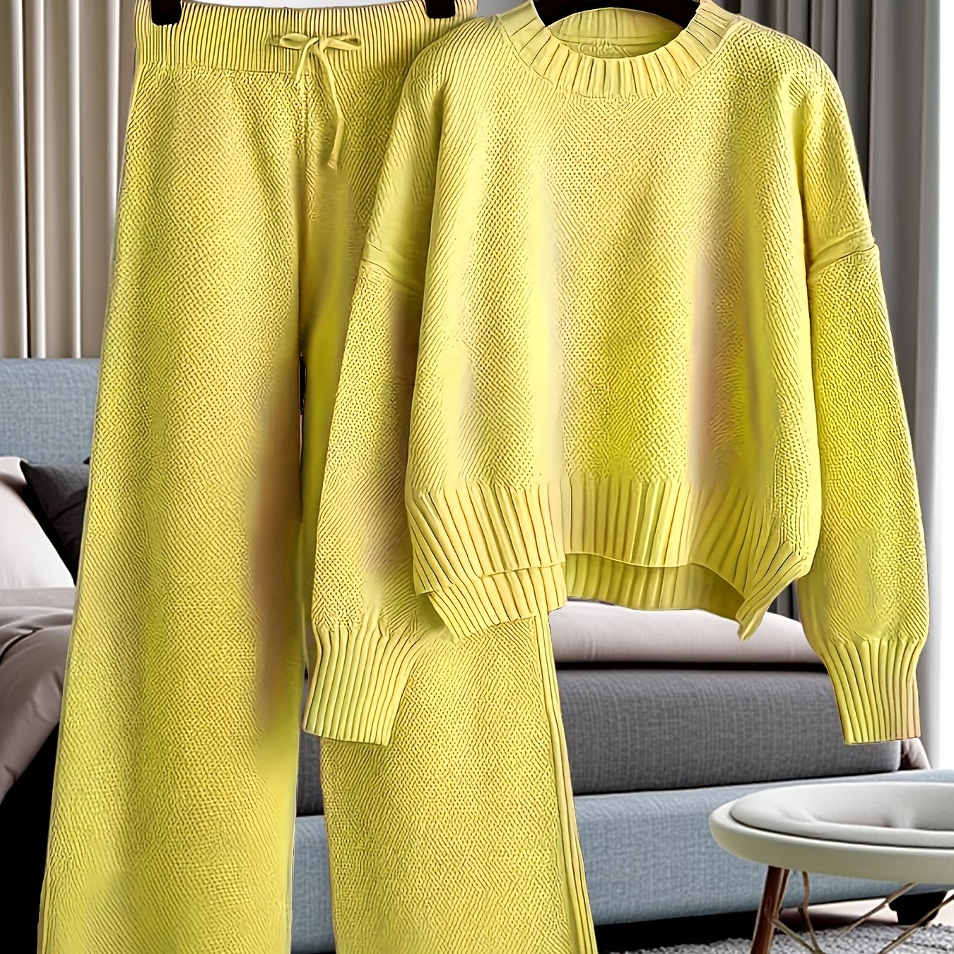 YVG Two-Piece Sweater Set Pullover And Pants Autumn Winter