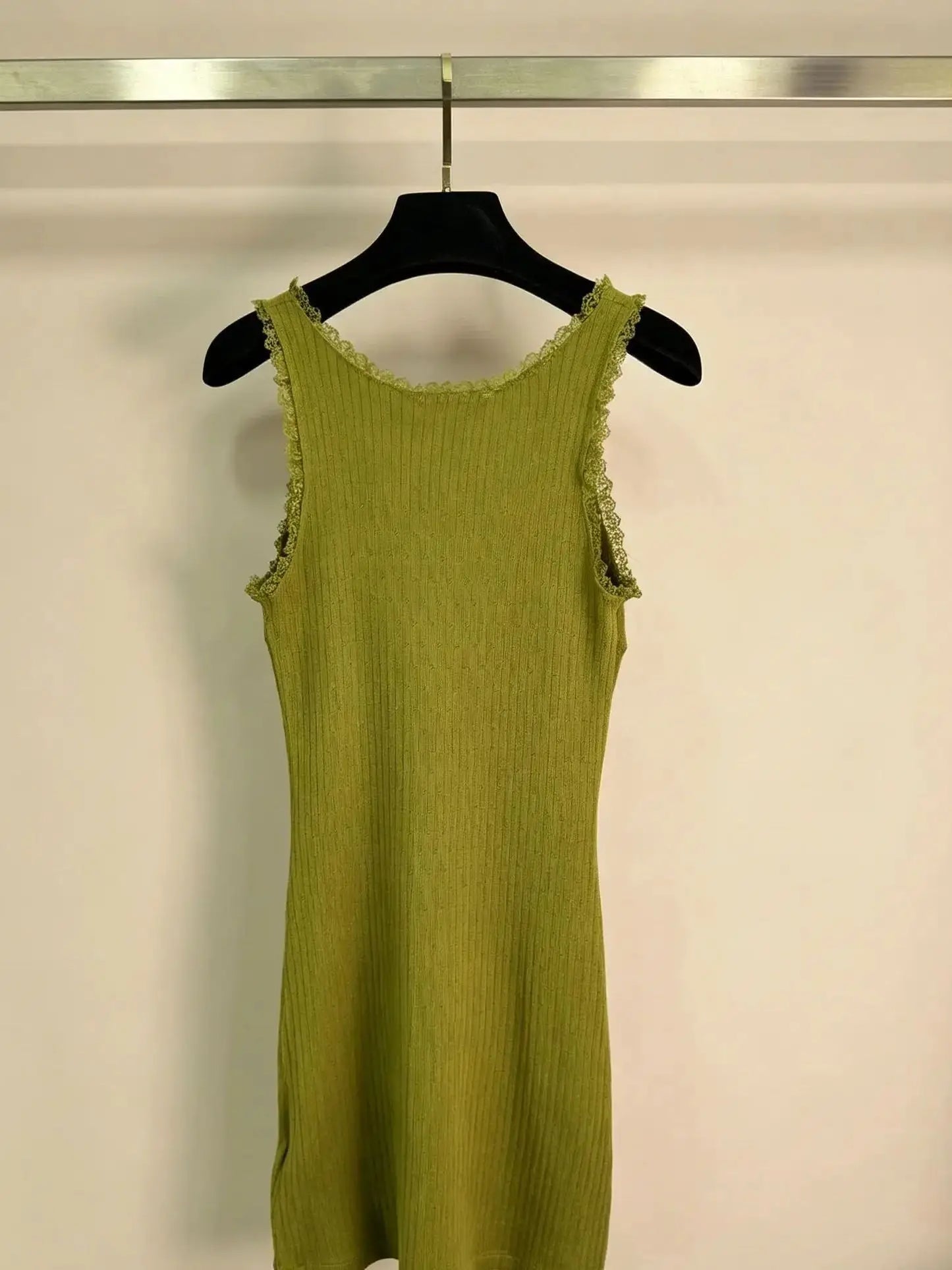 V Neck Knee Length Loose Cotton Dress For Women
