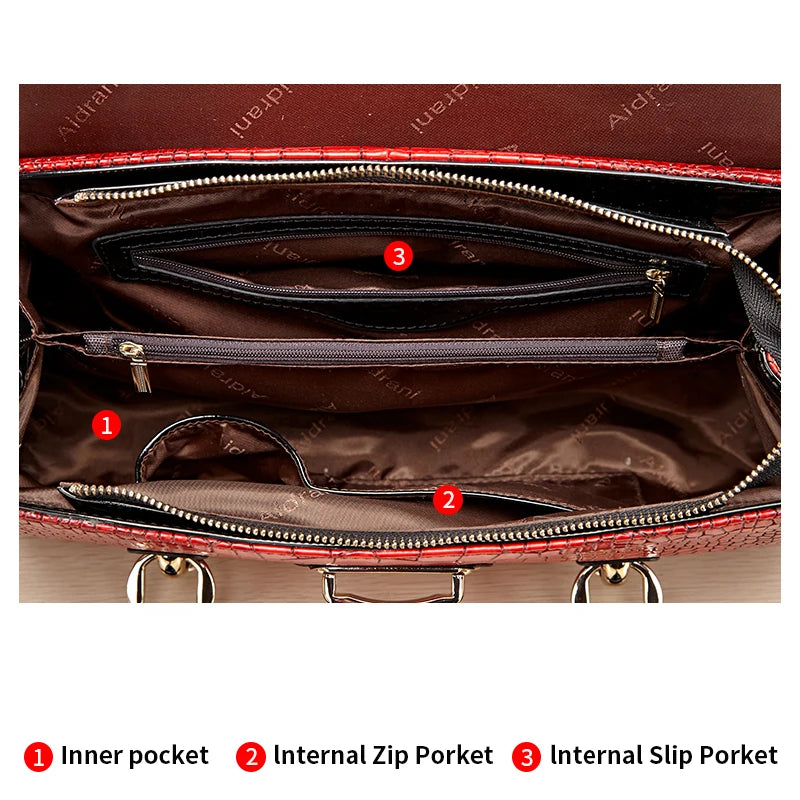 EP.MINGYUANCN Genuine Leather Women Tote Bag Handbag