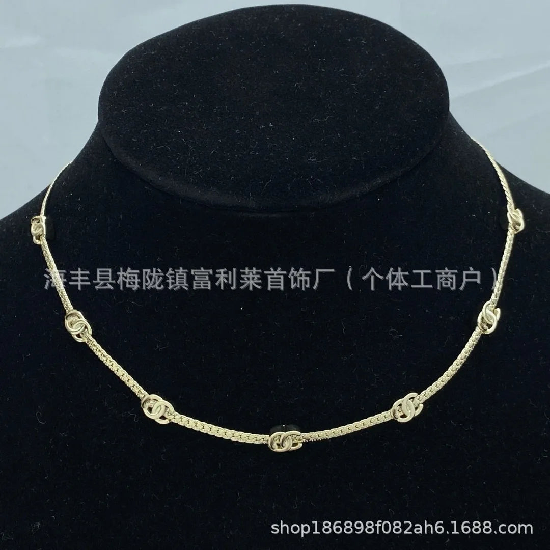 NONECN Pearl Necklace Diamond Encrusted Zircon Choker Chain