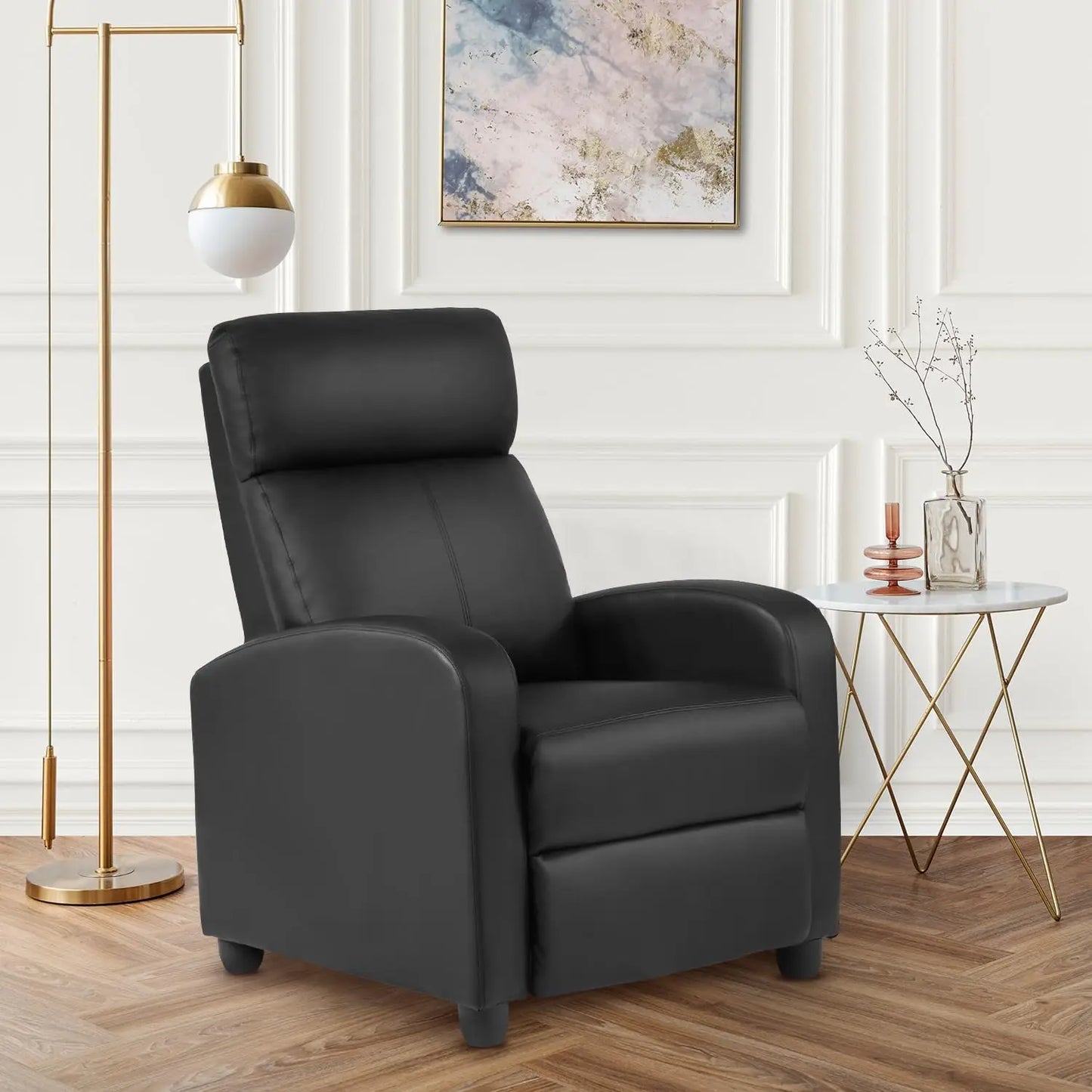 Massage Recliner Sofa L-Shaped With Lumbar Support And Adjustable Backrest