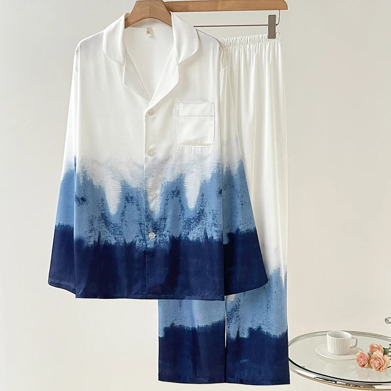 Floral Satin Pajama Set For Women Sleepwear Lounge Wear