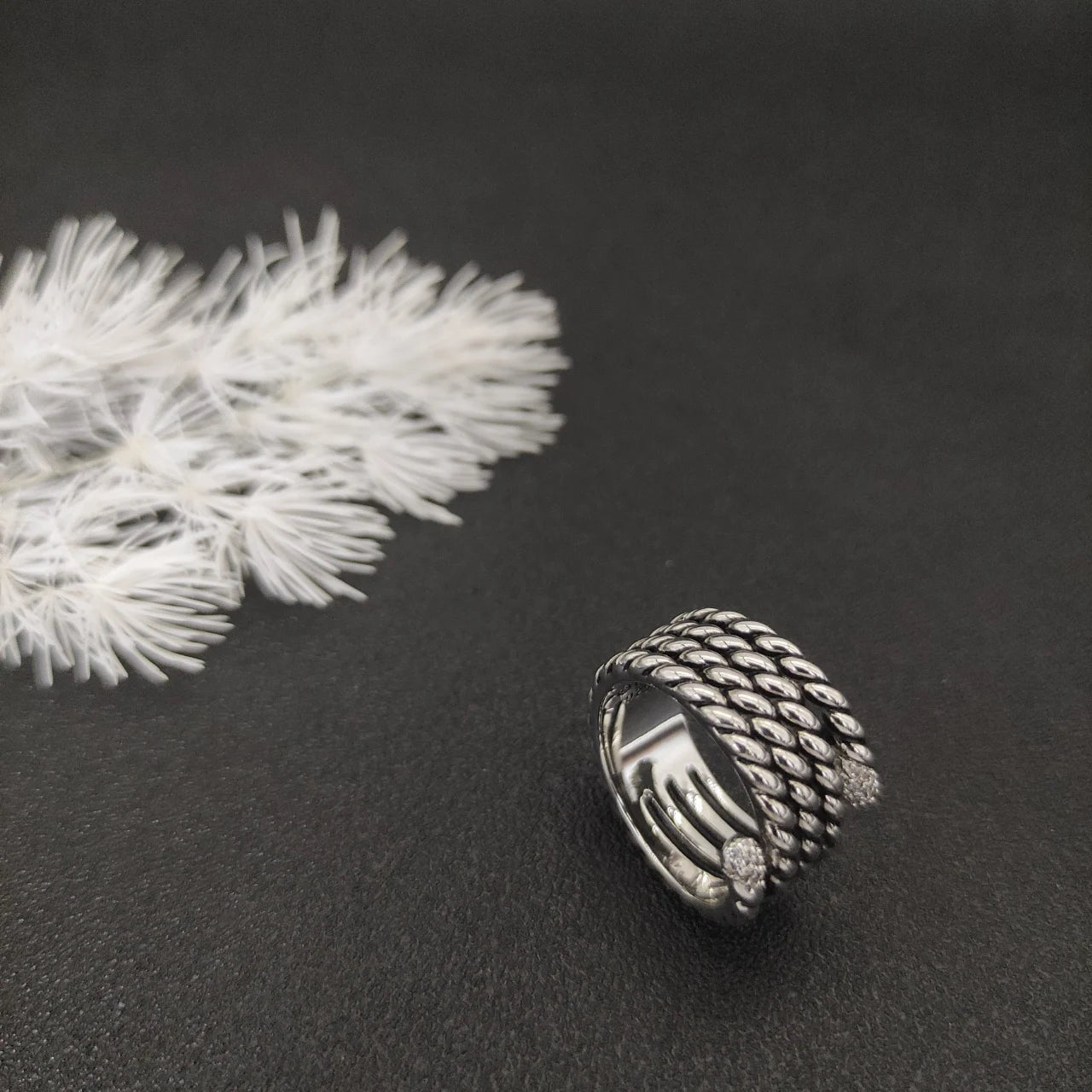 Unisex Zircon Geometric Ring Jewelry Gift For Any Occasion