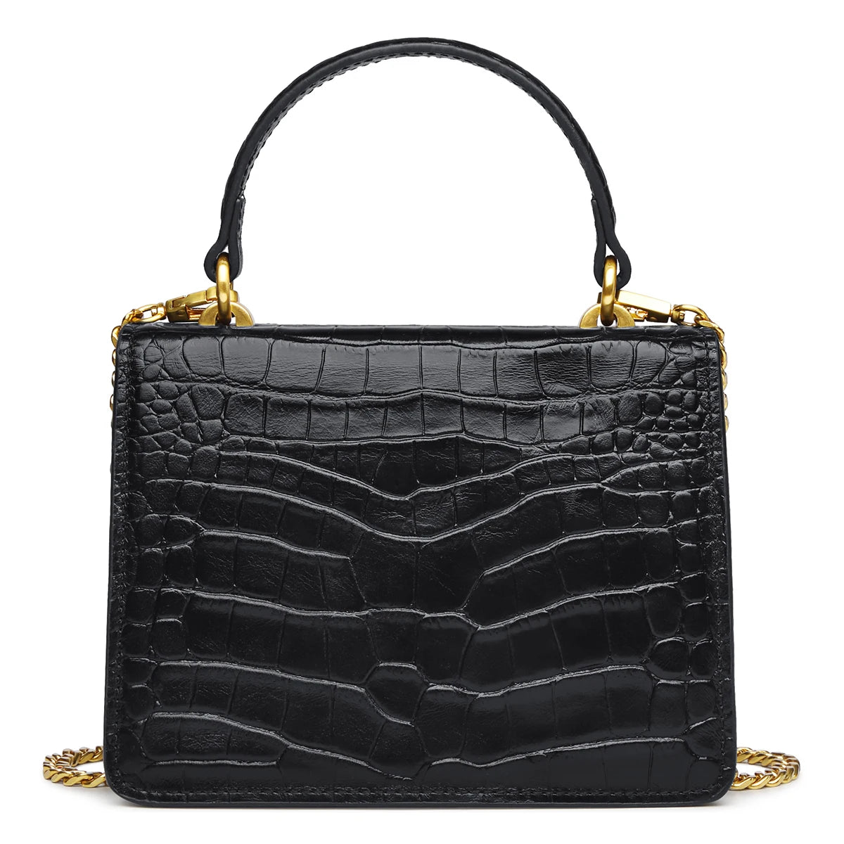 NONECN Genuine Leather Chain Crossbody Bag For Women Luxury Designer