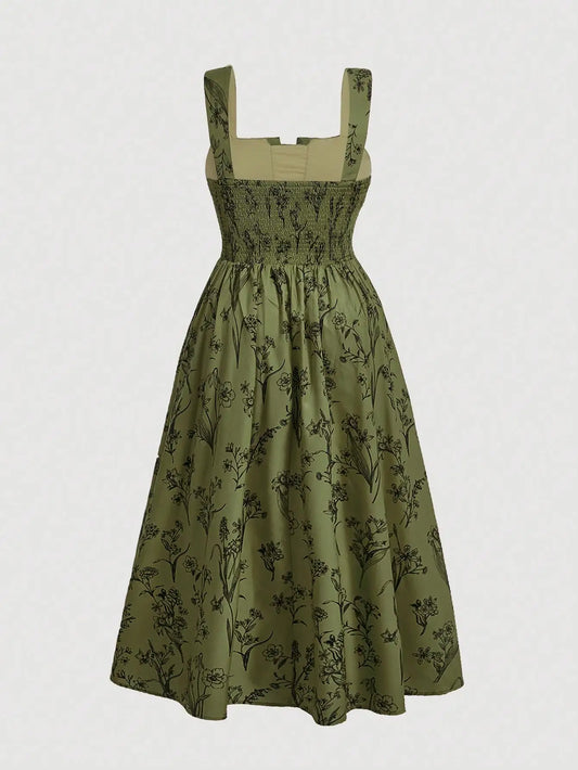 Elegant Floral Camisole Sundress For Women Summer Fashion