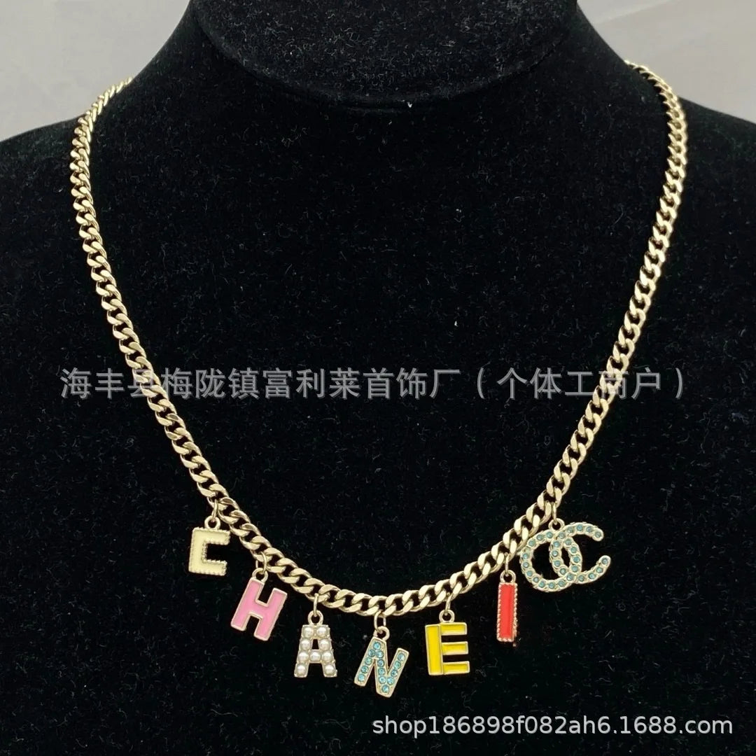 NONECN Pearl Necklace Diamond Encrusted Zircon Choker Chain