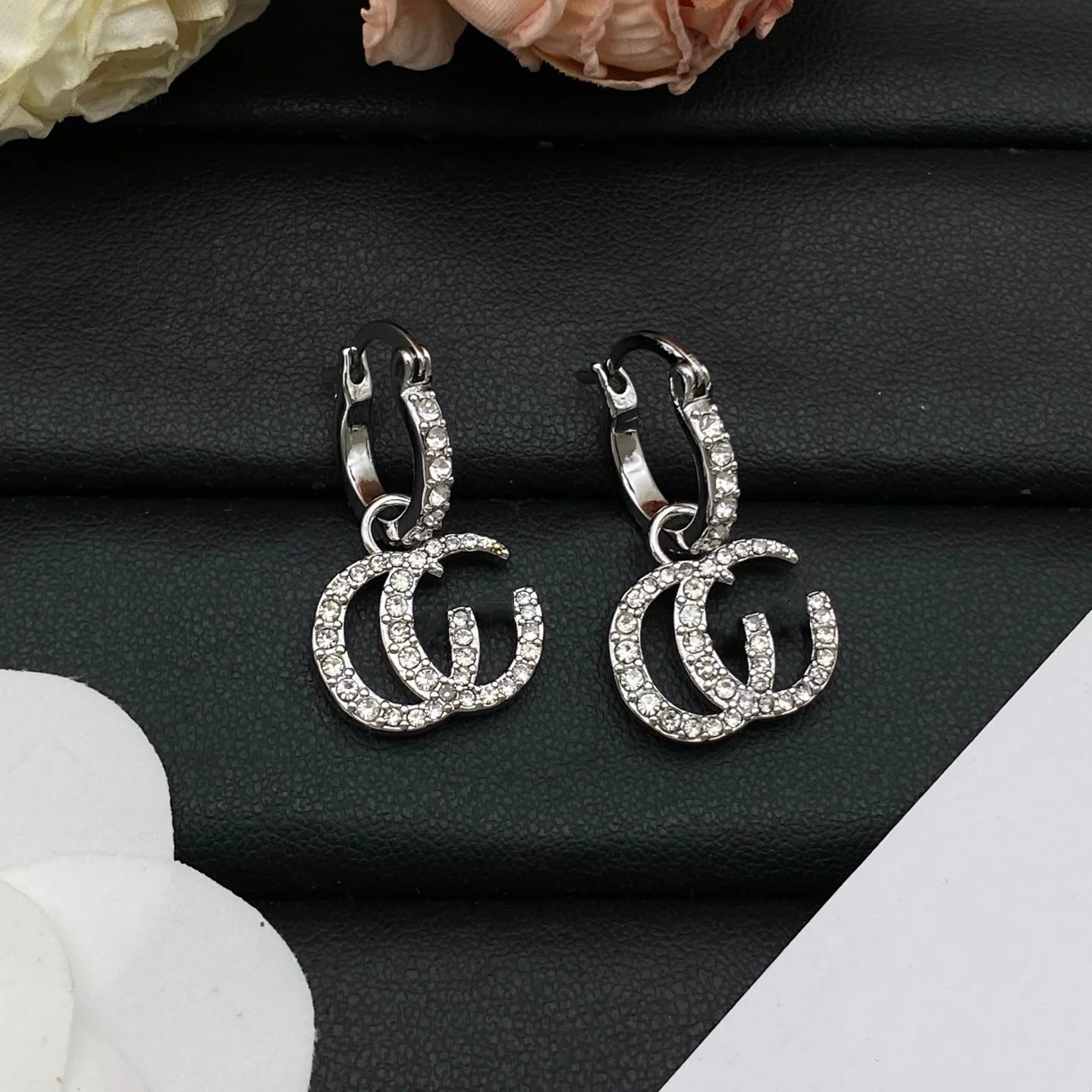Fashionable Moissanite Stud Earrings In Silver For Women