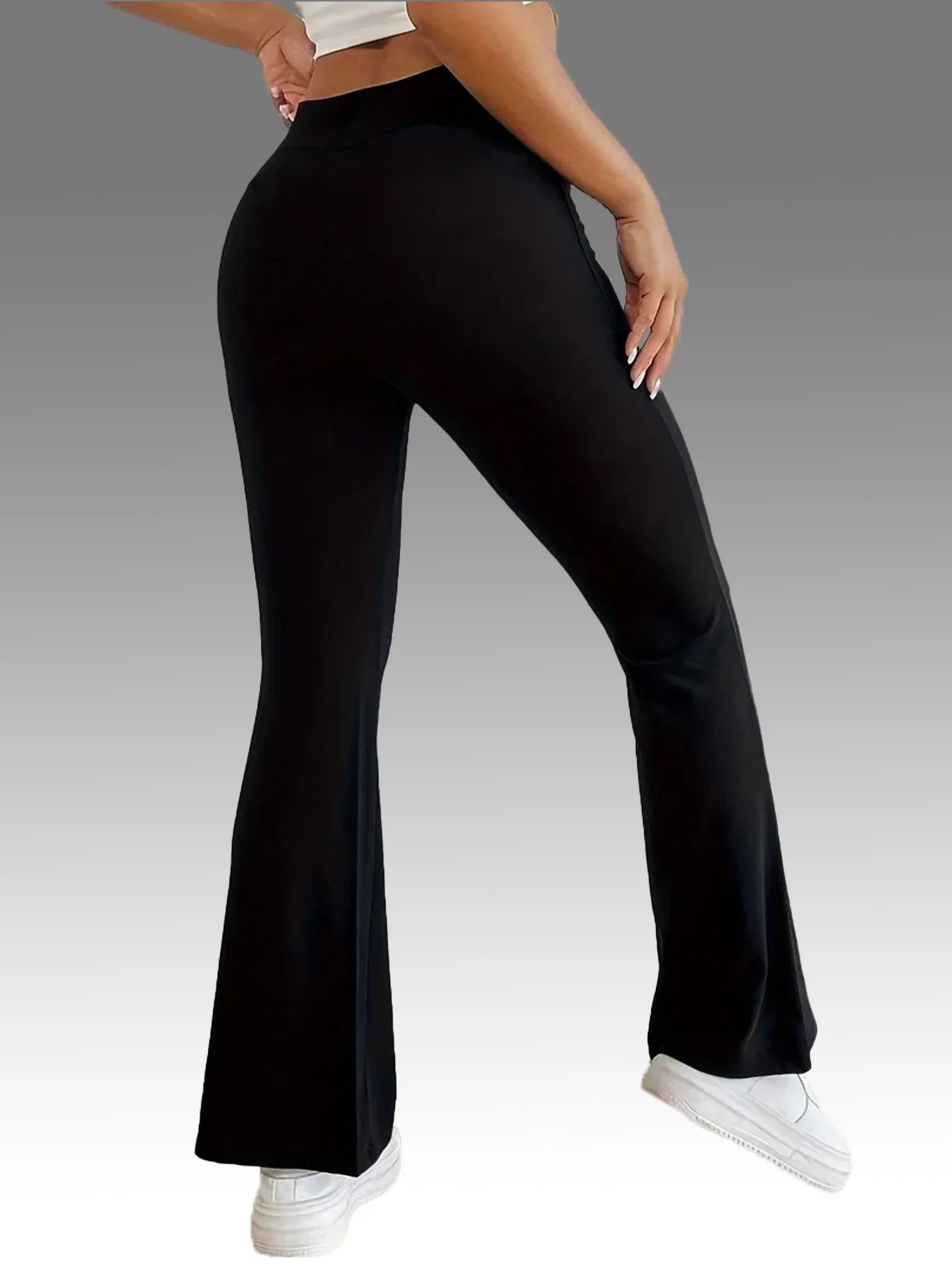 3-Piece Flared Yoga Pants Set for Women With Hip Lift