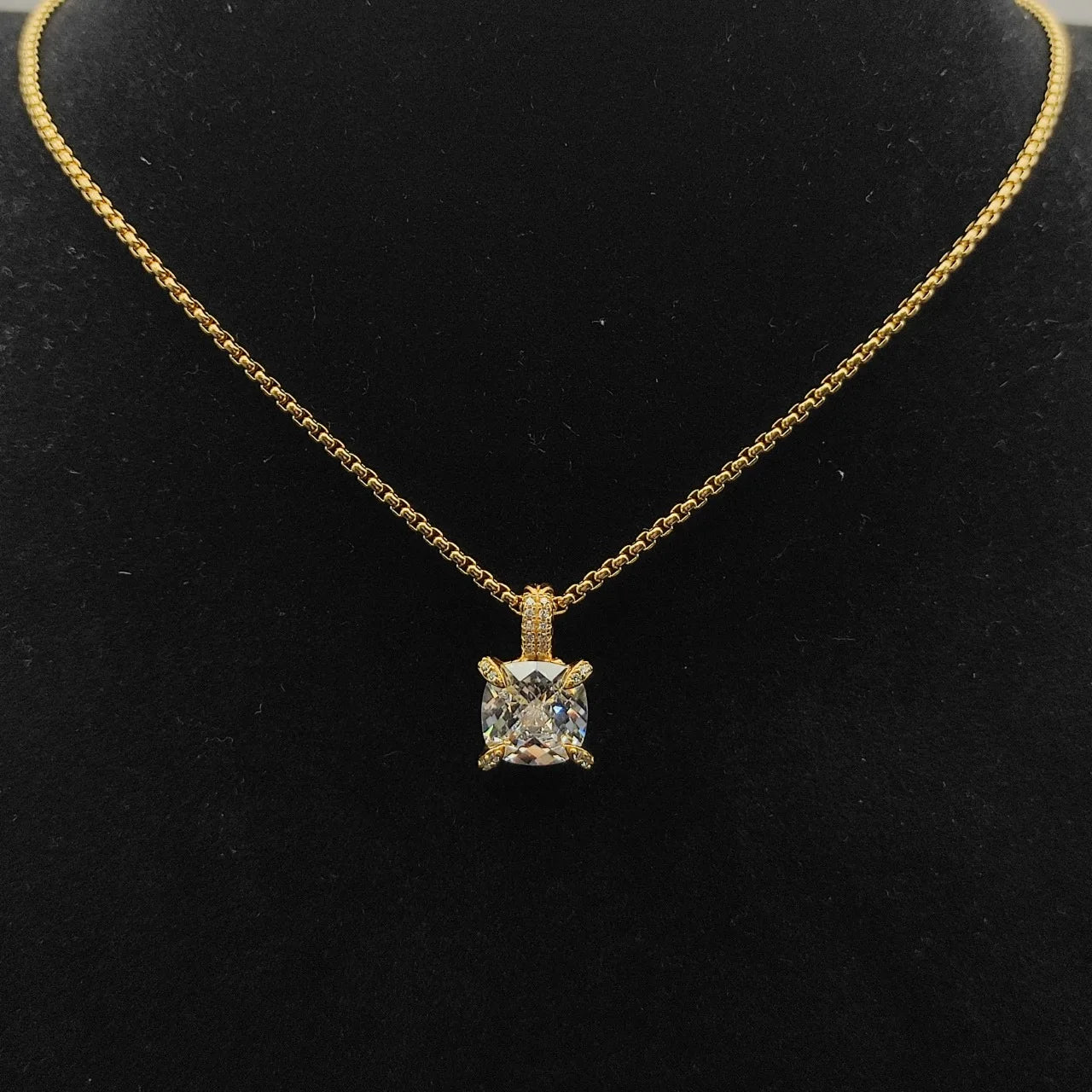 Diamond Cross Necklace Unisex Pendant Zircon Stone