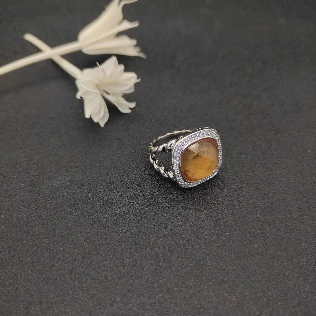 Unisex Zircon Geometric Ring Jewelry Gift For Any Occasion