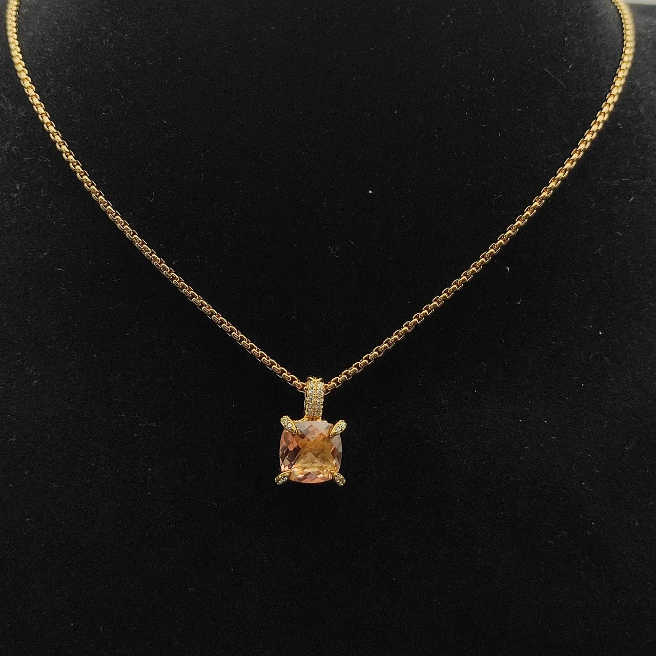 Diamond Cross Necklace Unisex Pendant Zircon Stone